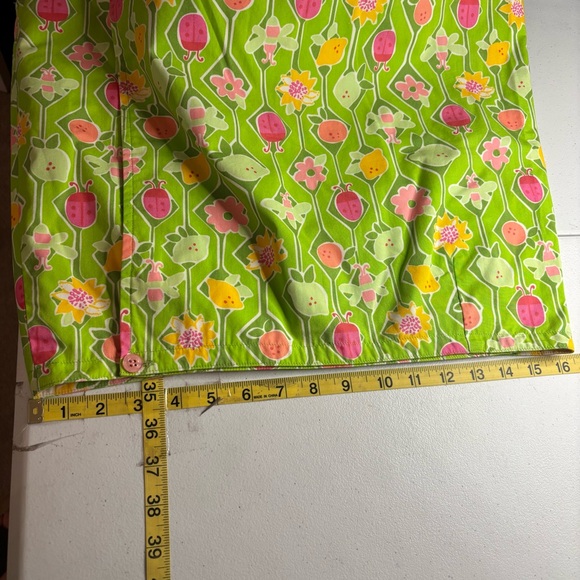 Vintage Lilly Pulitzer Green Pink Floral Ladybug Amazing Mini Skirt Sz 8 Whimsy - Picture 5 of 7